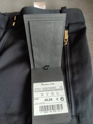 Pantalón Massimo Dutti Negro