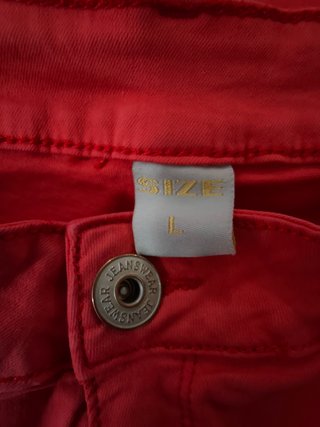 Pantaloni cargo donna rossi