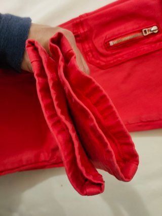 Pantaloni cargo donna rossi