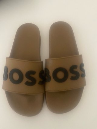 Chancletas Hugo Boss Marrón y Negro