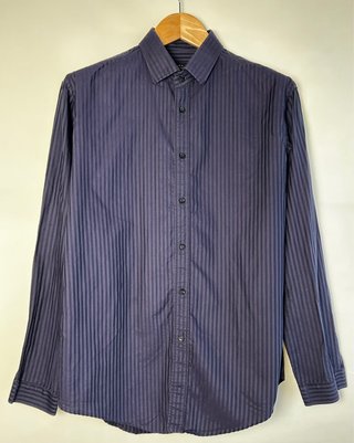 Camisa Zara Azul Rayas Hombre XL