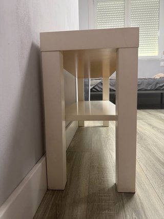 Mesa auxiliar IKEA blanca madera