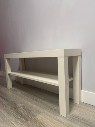 Mesa auxiliar IKEA blanca madera