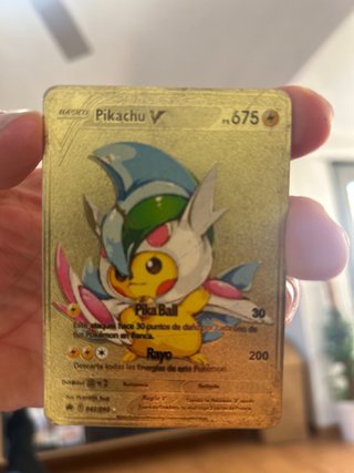 Carta Pokémon Pikachu V Metalica Dorada