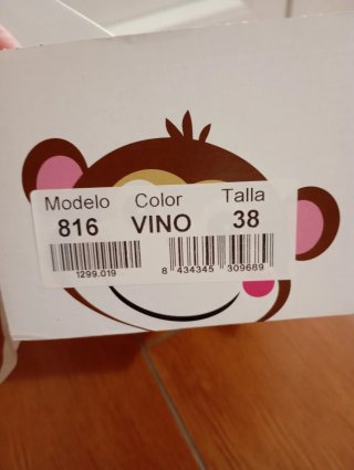 Manoletinas Pisamonas Vino Talla 38