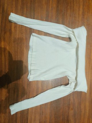 Camiseta blanca manga larga