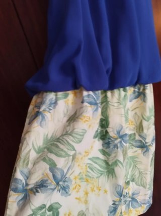 Vestido vintage azul y verde sin estrenar