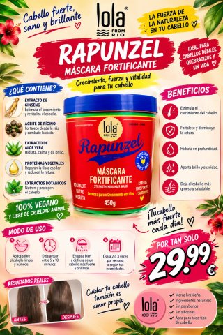 Mascarilla Lola From Rio Rapunzel Fortificante 450