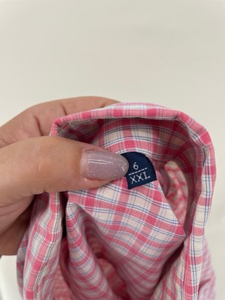 Camisa Burberry Cuadros Rosa Talla XXL Hombre