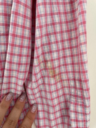 Camisa Burberry Cuadros Rosa Talla XXL Hombre