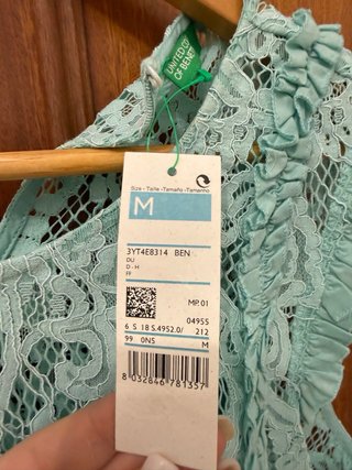 Blusa calada manga corta Benetton Talla S