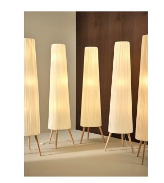 Lámpara Pie IKEA ÖKENSAND Haya/Blanco