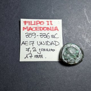 Moneda griega Filipo II Macedonia 359-336 a.C.