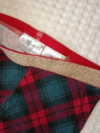 Conjunto bebé 6-9 meses rojo y cuadros