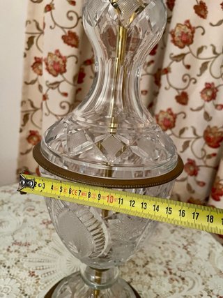 Lámpara de mesa cristal tallado