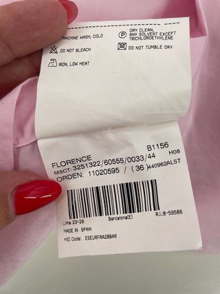 Camisa Burberry London Rosa Talla 44