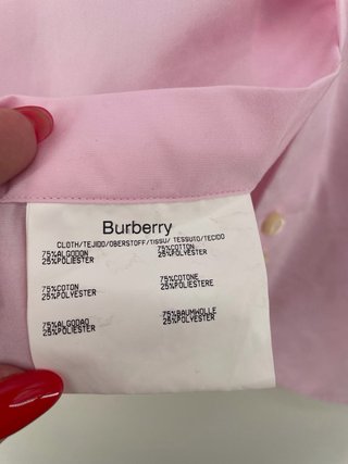 Camisa Burberry London Rosa Talla 44