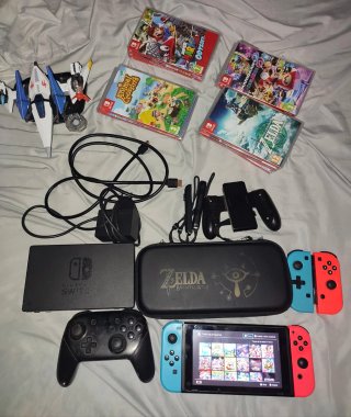 NINTENDO SWITCH V1 + JUEGOS DIGITALES + ACCESORIOS