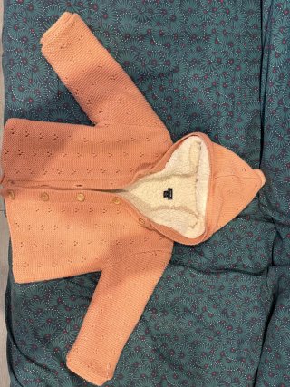 Parka niña borrego rosa Talla 18 meses