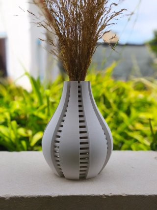 Vaso Gota Ranhurado Branco