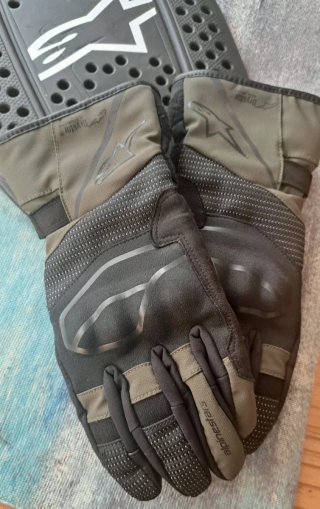 Guantes Alpinestars Drystar Negro/Verde Oliva