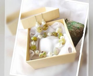 Conjunto Bisutería Pulsera y Pendientes