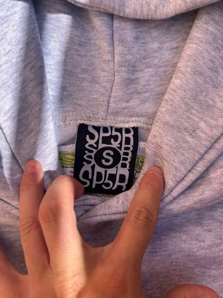 Sudadera Sp5der OG Web Hoodie Gris talla S.