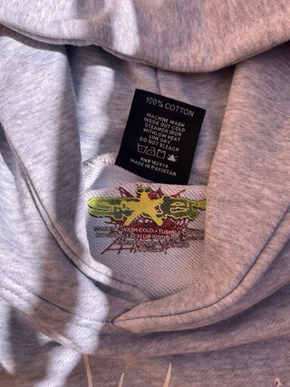 Sudadera Sp5der OG Web Hoodie Gris talla S.
