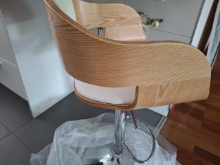 2 Taburetes Madera y Metal con polipiel Nuevos