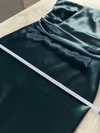 Orsay Vestito Monospalla Raso Verde Midi