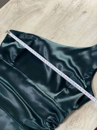 Orsay Vestito Monospalla Raso Verde Midi