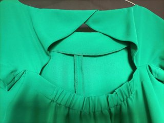 Vestido verde manga corta
