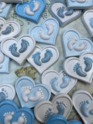 Gessetti cuore piedini segnaposto bomboniera
