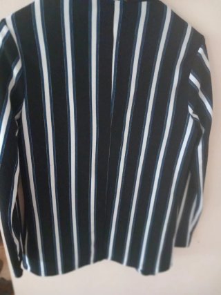 Blazer Cazal Rayas M/38/10 Negro Blanco