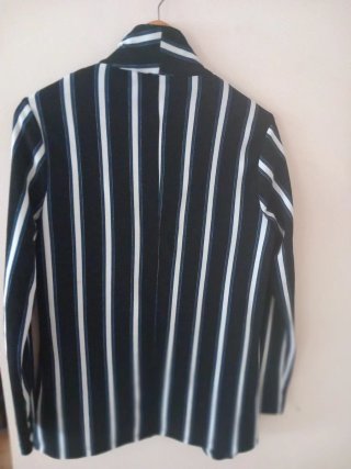 Blazer Cazal Rayas M/38/10 Negro Blanco