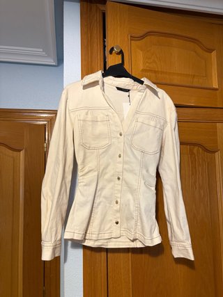 Camisa tejana blanca fina