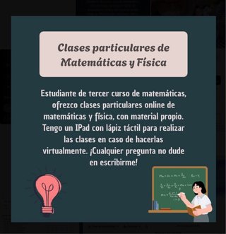 Clases particulares de matemáticas y física