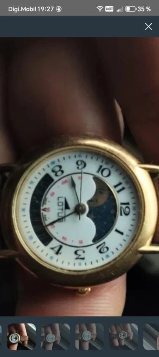 Reloj Lotus Vintage Fase Lunar 1980 Made Swiss