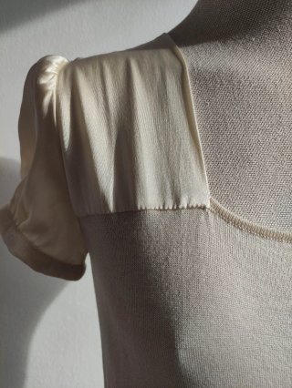 Vestido vintage beige verano talla única
