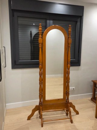 Espejo de Pie con Balancín y Zapatero - Madera