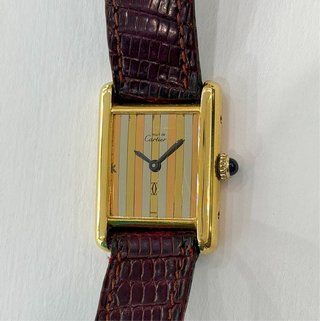 Reloj Cartier Tank Vermeil. Esfera Tricolor