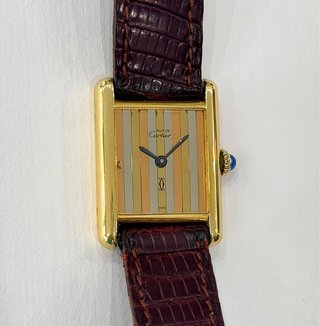 Reloj Cartier Tank Vermeil. Esfera Tricolor