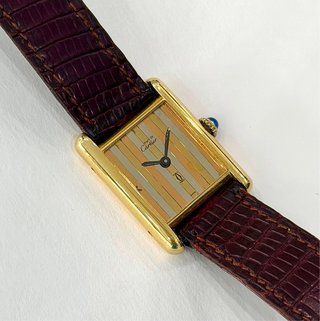 Reloj Cartier Tank Vermeil. Esfera Tricolor