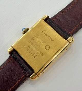 Reloj Cartier Tank Vermeil. Esfera Tricolor