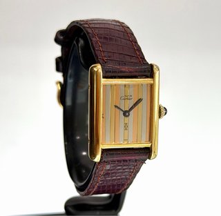 Reloj Cartier Tank Vermeil. Esfera Tricolor