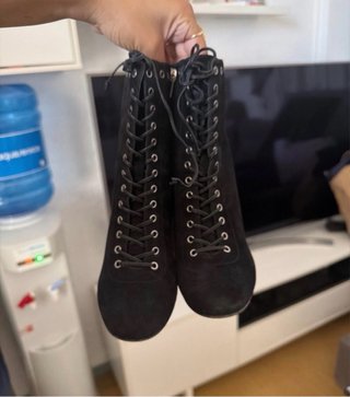 Botines Coach Negros con Cordones