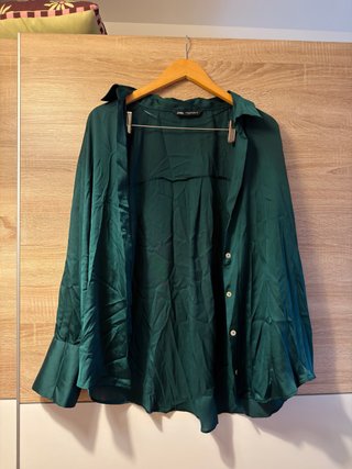 Camisa Zara Verde Talla XL