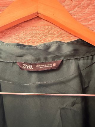 Camisa Zara Verde Talla XL