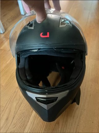 Casco Moto UBest Negro Talla L