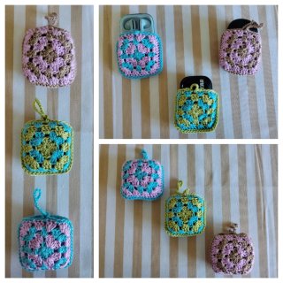Fundas para cascos de crochet